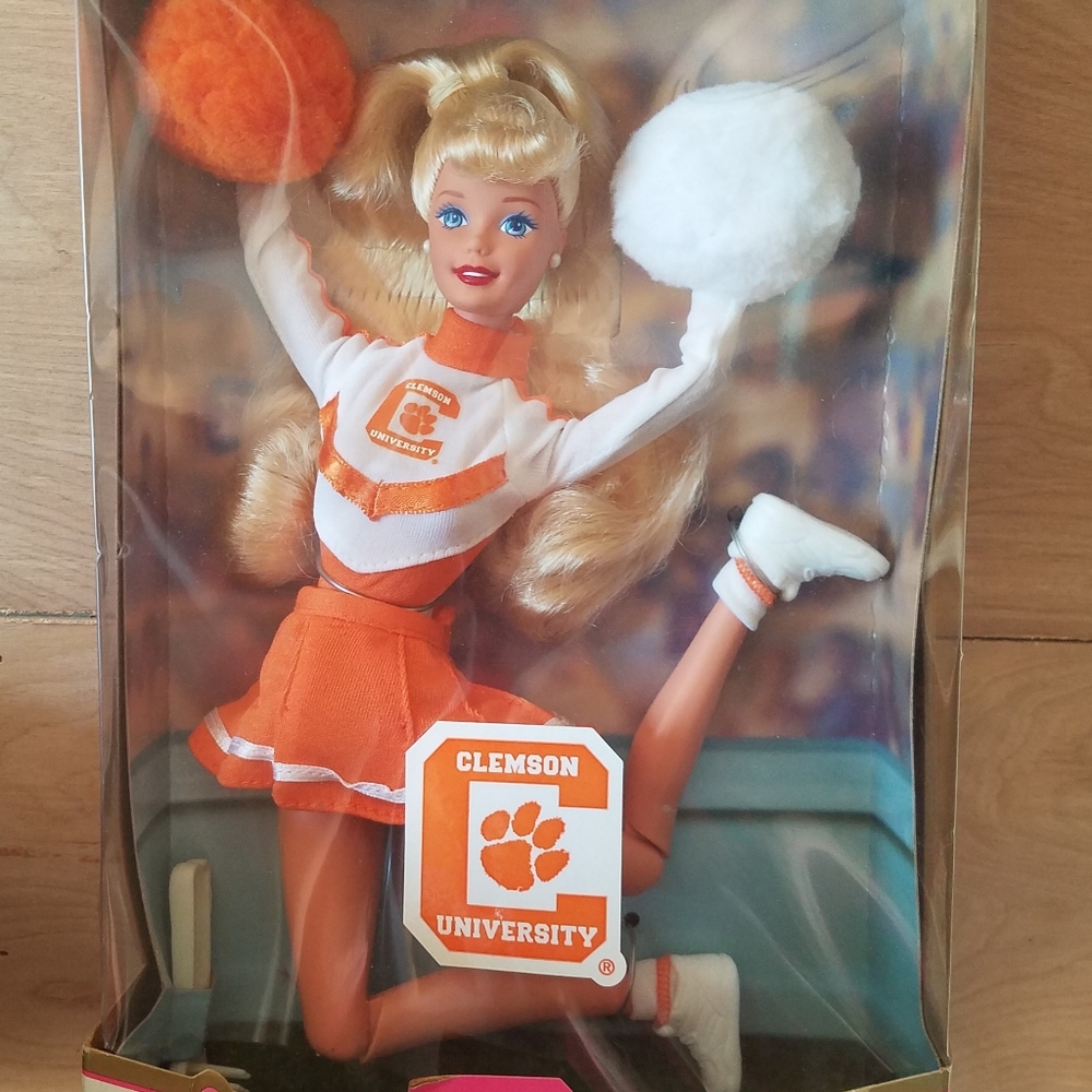 Mint 1997 Clemson Cheerleader Barbie,in box always